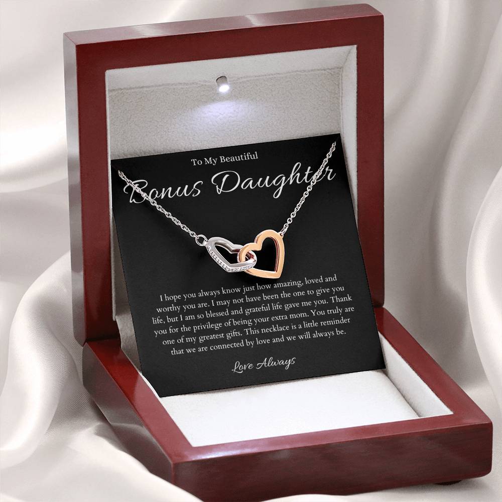 To My Bonus Daughter Necklace -  Gift For Bonus Daughter