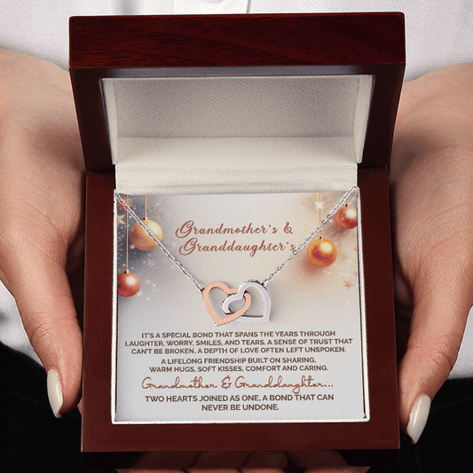 Grandmother & Granddaughter – Two Hearts Necklace