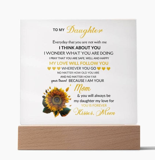 To Daughter From Mother Acrylic Plaque - Birthday Gift