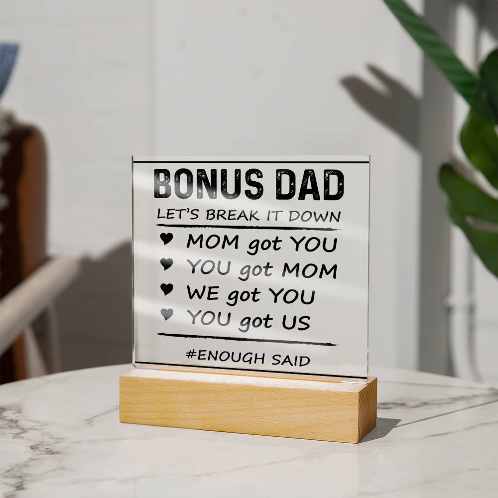 Personalized StepDad Plaque Sign - Stepdad Gift