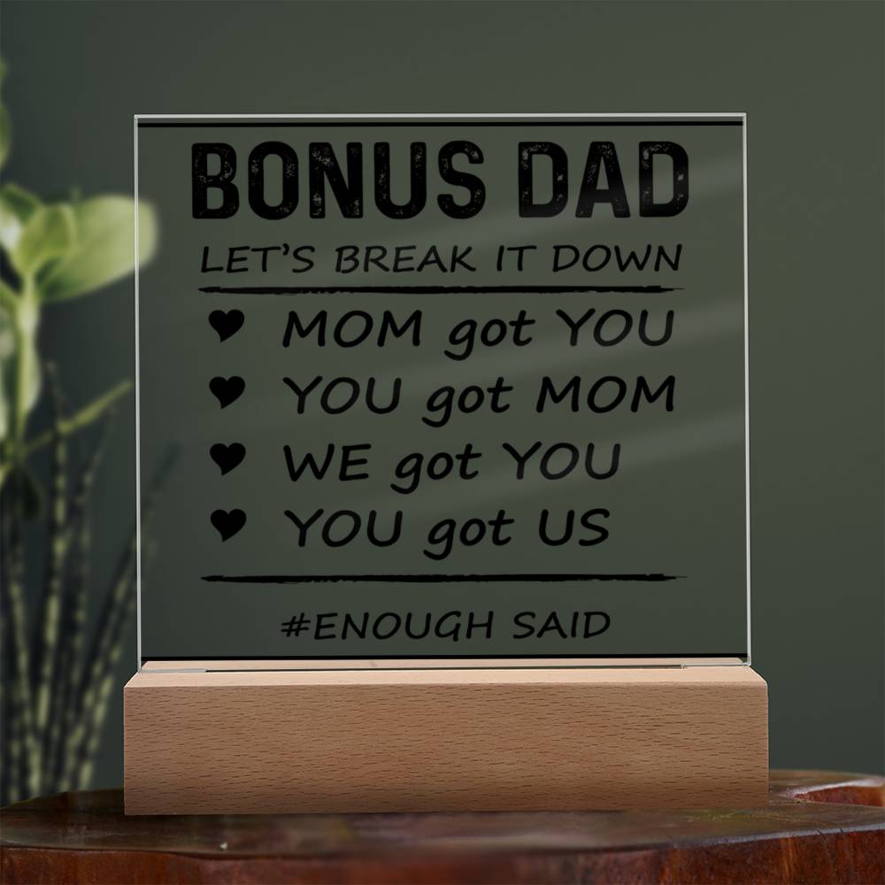 Personalized StepDad Plaque Sign - Stepdad Gift