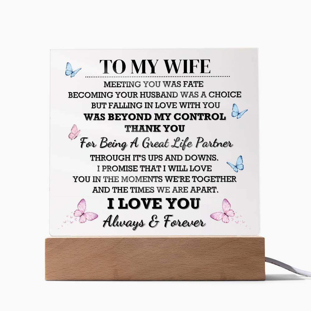 To My Wife Acrylic Plaque | Gift From Husband