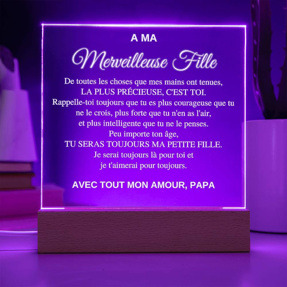 Cadeau Pour Ma Fille | Cadeau Sentimental de Papa avec Message d’Amour