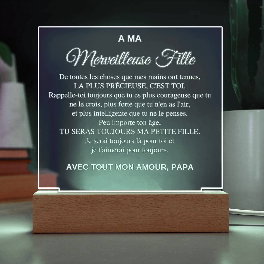 Cadeau Pour Ma Fille | Cadeau Sentimental de Papa avec Message d’Amour