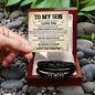 To My Son - Men's 'Love You Forever' Bracelet | Gift From Mom or Dad