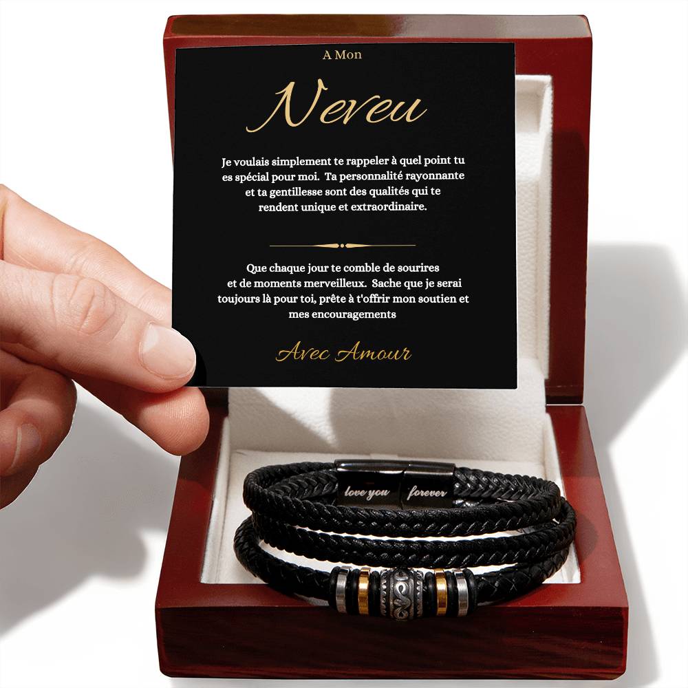 Cadeau Pour Neveu - Bracelet De Cuir