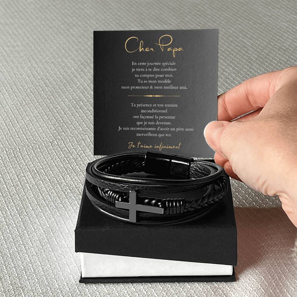 Cadeaux Pour Papa - Bracelet De Cuir Pour Papa -