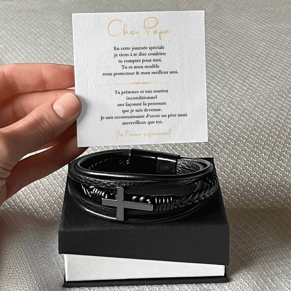 Cadeaux Pour Papa - Bracelet De Cuir Pour Papa -