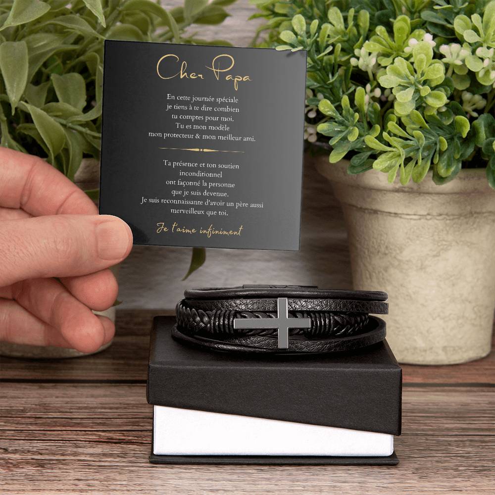 Cadeaux Pour Papa - Bracelet De Cuir Pour Papa -