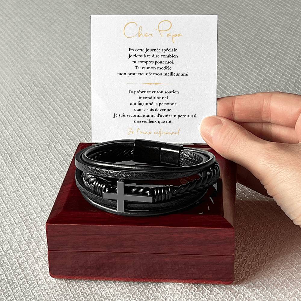 Cadeaux Pour Papa - Bracelet De Cuir Pour Papa -