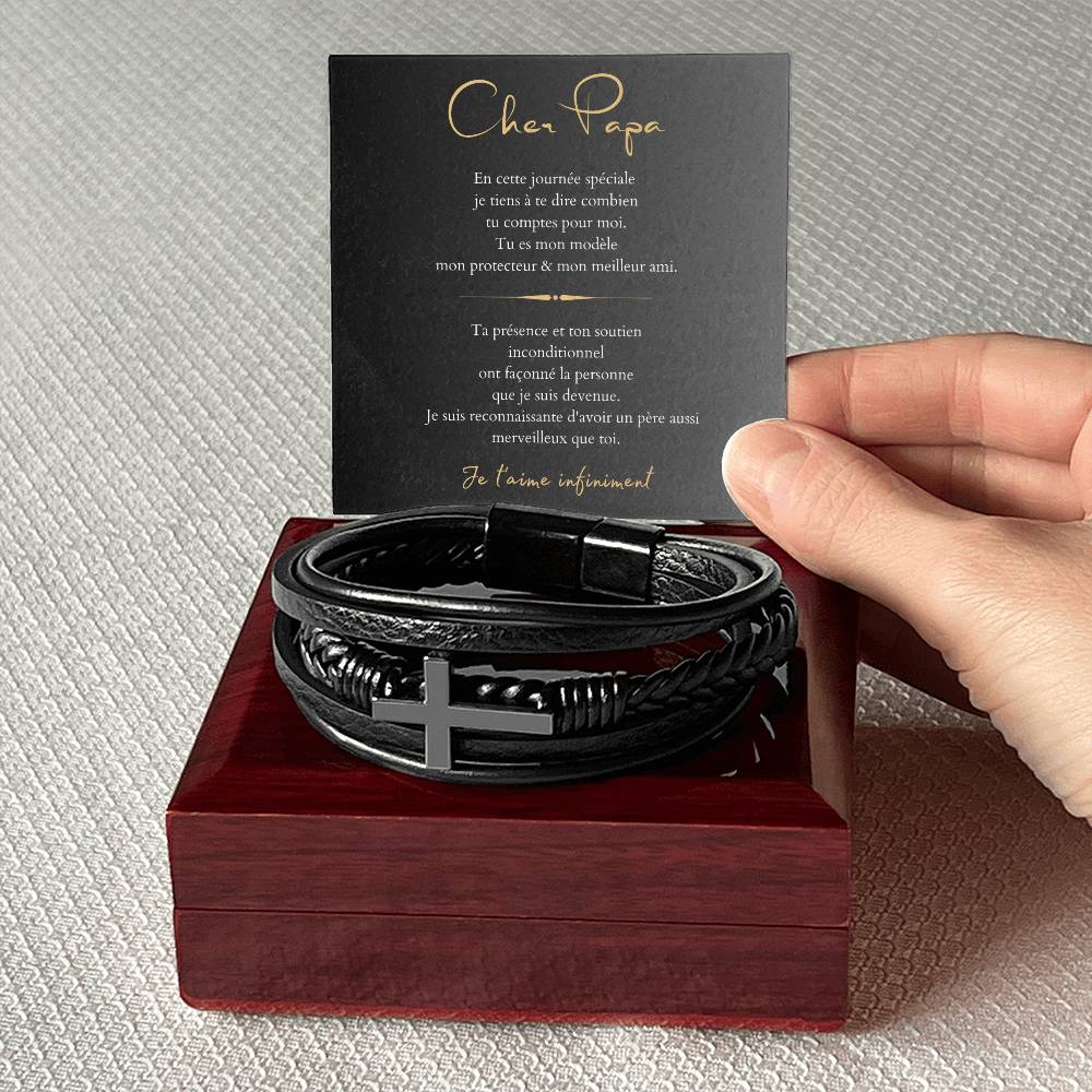 Cadeaux Pour Papa - Bracelet De Cuir Pour Papa -