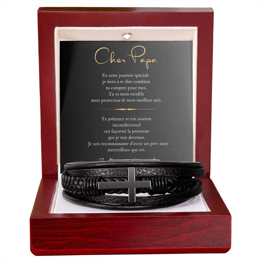 Cadeaux Pour Papa - Bracelet De Cuir Pour Papa -