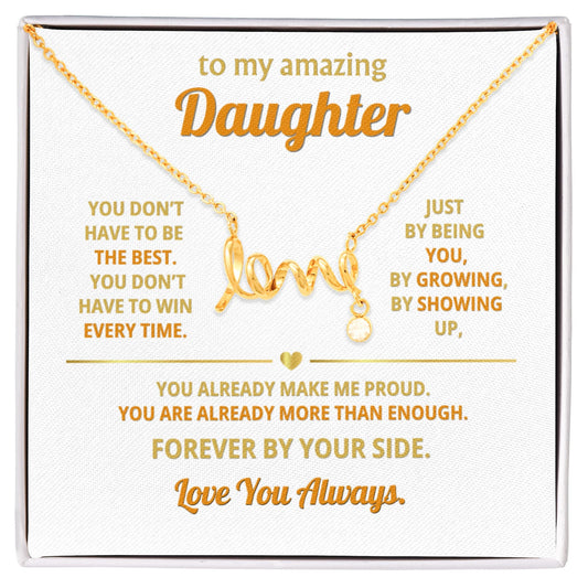 To My Amazing Daughter – Love Necklace