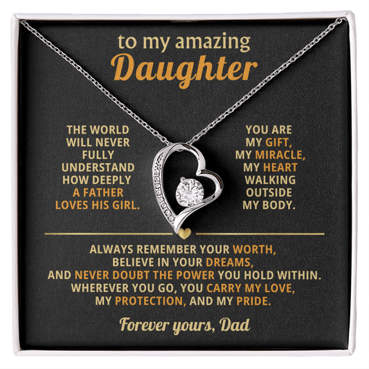 To My Amazing Daughter – Forever Love Necklace from Dad
