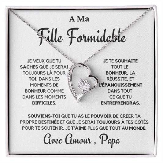 Collier Intercoeurs pour Fille | Cadeau d'Amour de Papa