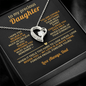 À ma précieuse fille – Collier en forme de cœur de papa