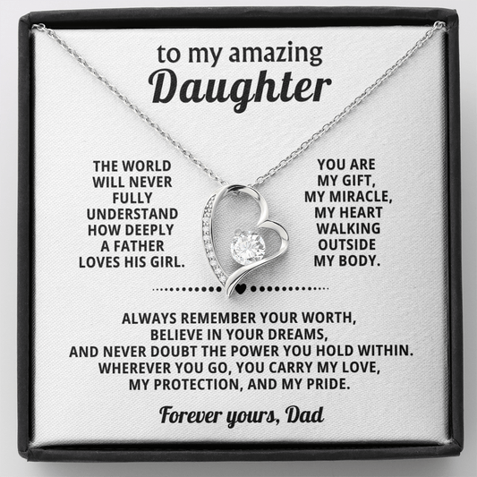 À ma fille – Collier d'amour éternel de papa