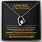 Collier À Ma Fille Extraordinaire – Cadeau Papa à Fille
