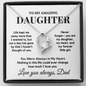 To My Daughter From Dad – Heart Necklace