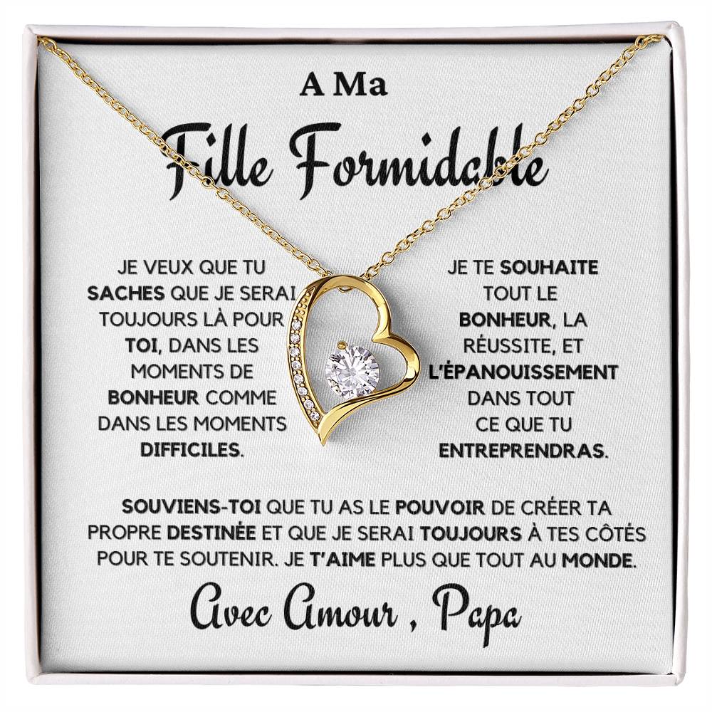 Collier Intercoeurs pour Fille | Cadeau d'Amour de Papa