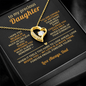 À ma précieuse fille – Collier en forme de cœur de papa