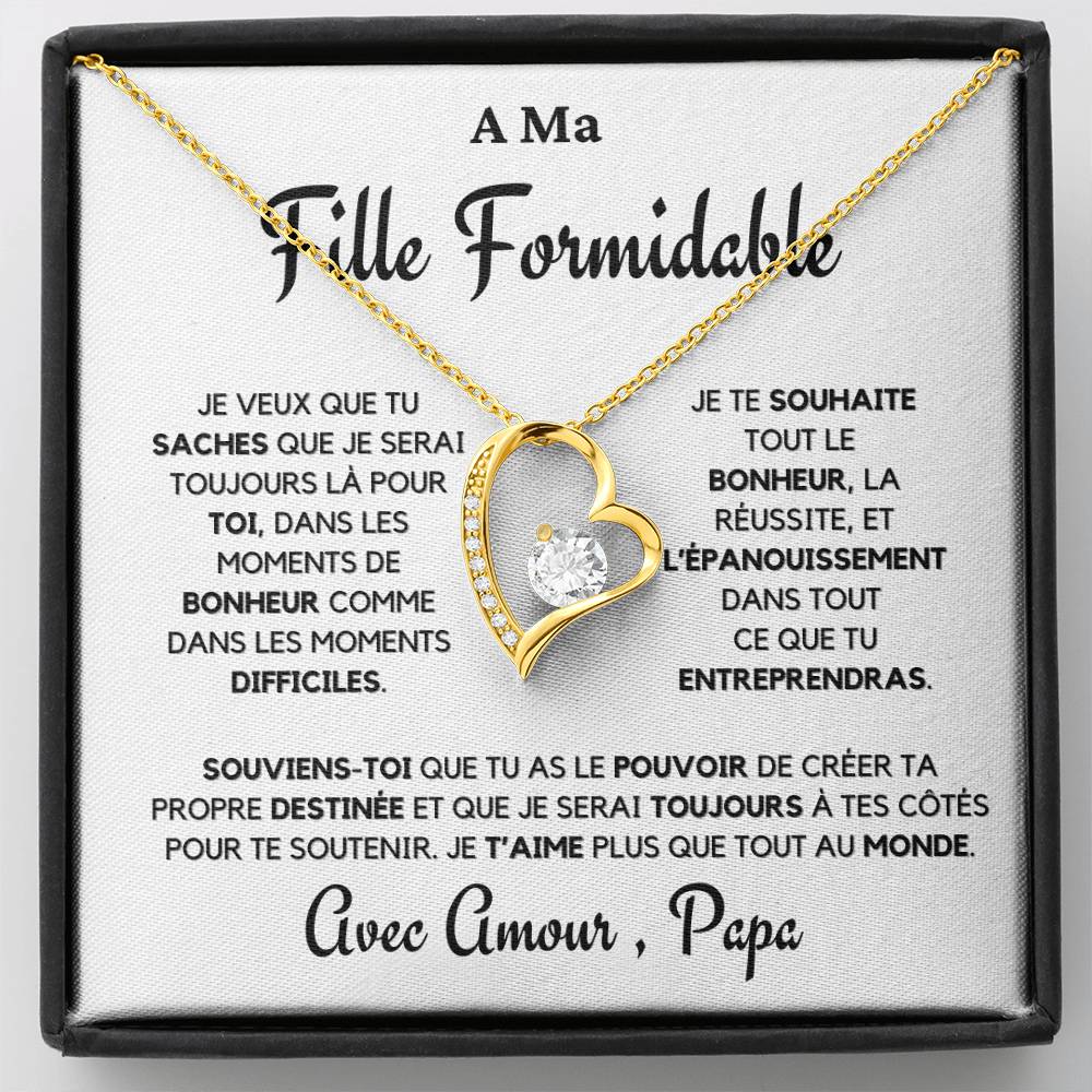 Collier Intercoeurs pour Fille | Cadeau d'Amour de Papa