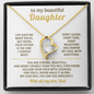 À ma magnifique fille – Collier en forme de cœur de papa