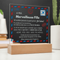 A Ma Merveilleuse Fille - Plaque Acrylique LED