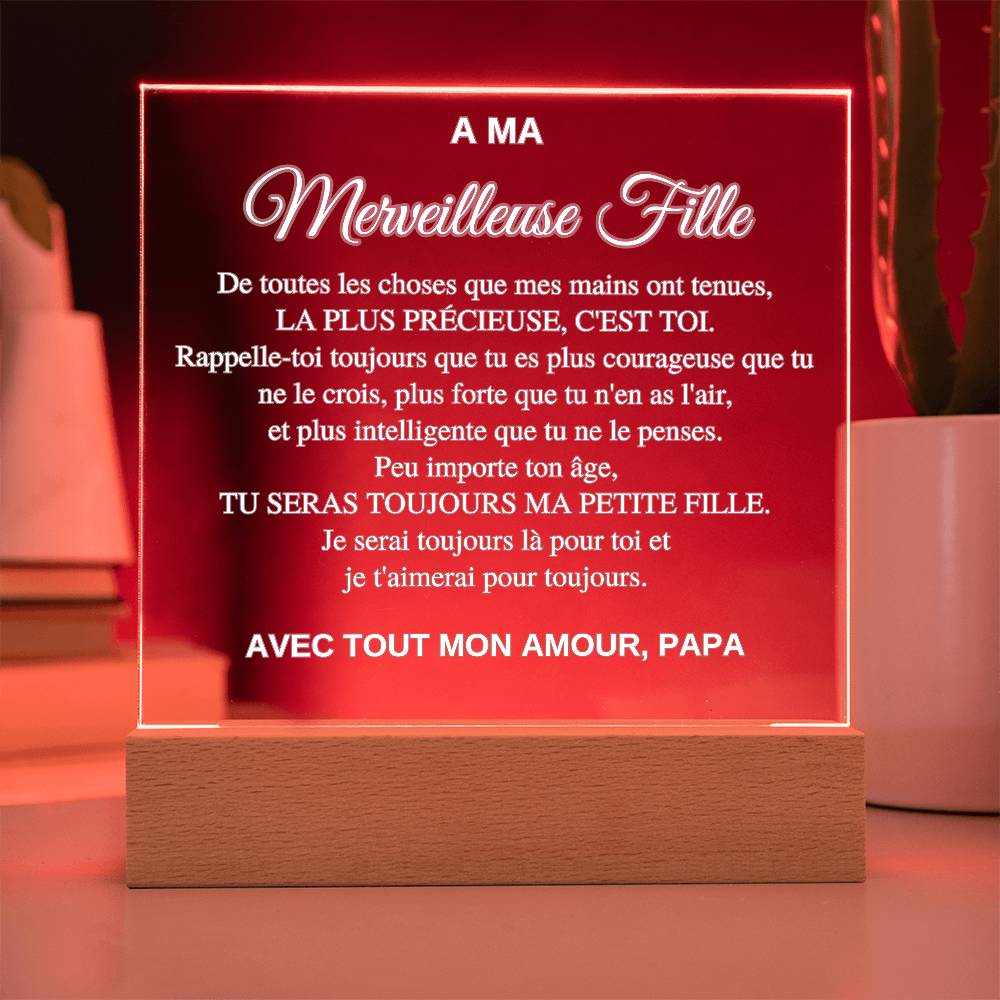 Cadeau Pour Ma Fille | Cadeau Sentimental de Papa avec Message d’Amour