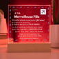A Ma Merveilleuse Fille - Plaque Acrylique LED