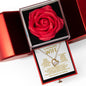 Forever Love Necklace Gift for Wife – Red Rose Heart Box