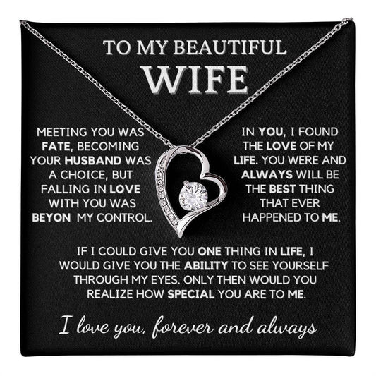 Forever Love Necklace – Elegant Gift for Wife with Gold and Silver Options