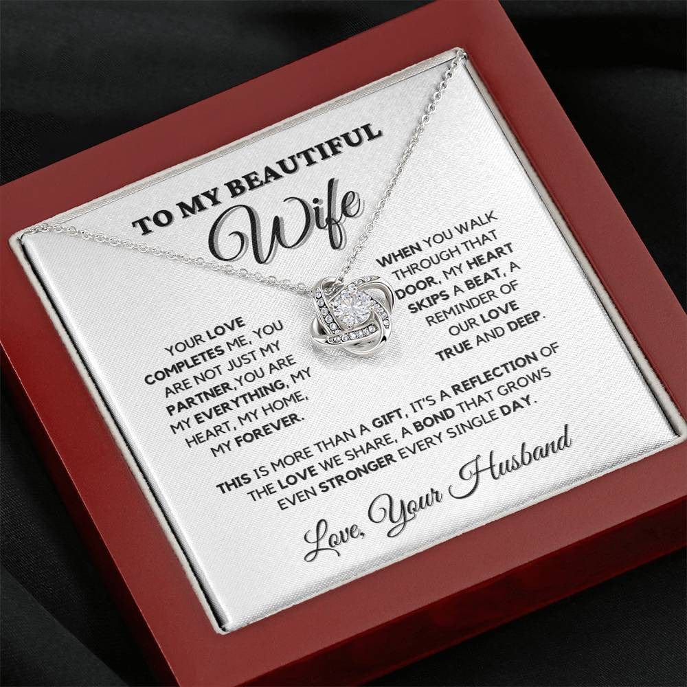 To My Wife Necklace – You Complete Me | Heartfelt Gift from Husband