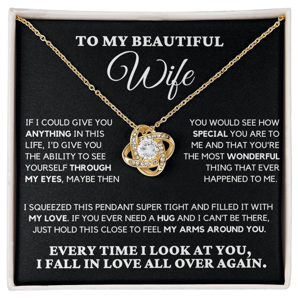 Wife Necklace | Romantic Gift for Her | To My Beautiful Wife