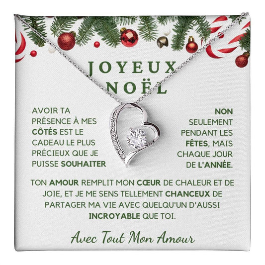 Collier Joyeux Noël – Cadeau de Noël Romantique Personnalisé pour Elle