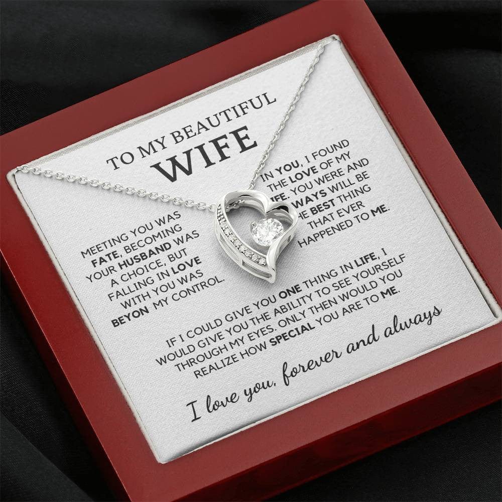 Romantic Jewelry Gift for Wife - Forever Love Necklace | Gold & Silver Options