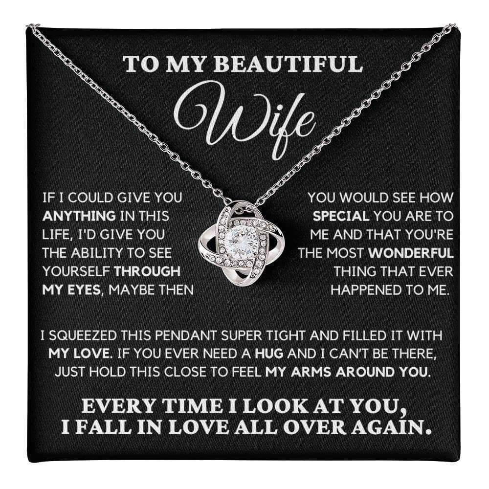 Wife Necklace | Romantic Gift for Her | To My Beautiful Wife