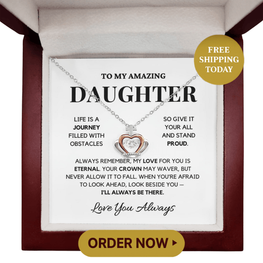 Daughter Crown Pendant Necklace