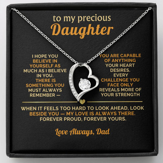 To My Precious Daughter – Heart Necklace from Dad
