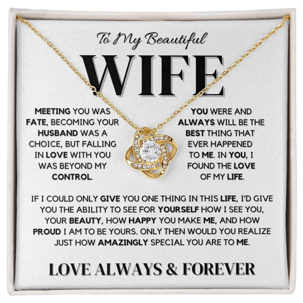 Beautiful Wife Necklace - Love Always & Forever