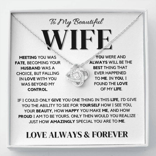 Beautiful Wife Necklace - Love Always & Forever