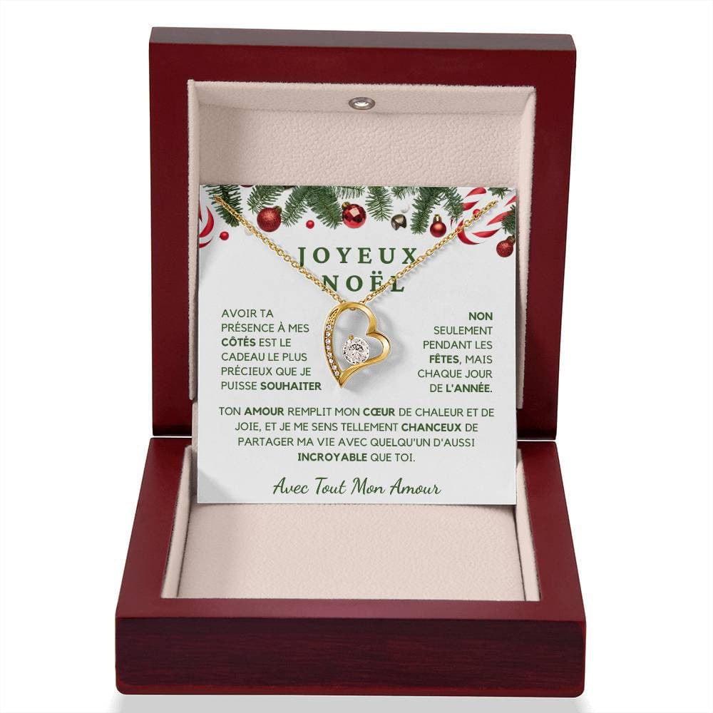 Collier Joyeux Noël – Cadeau de Noël Romantique Personnalisé pour Elle