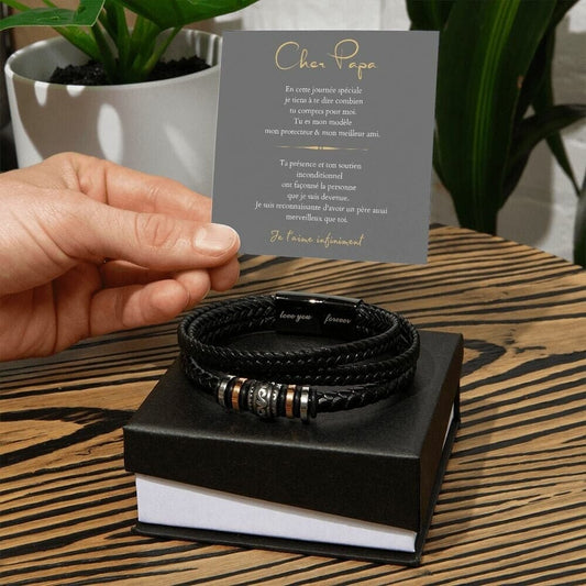 Cadeau Des Pères, Bracelet De Cuir Pour Papa