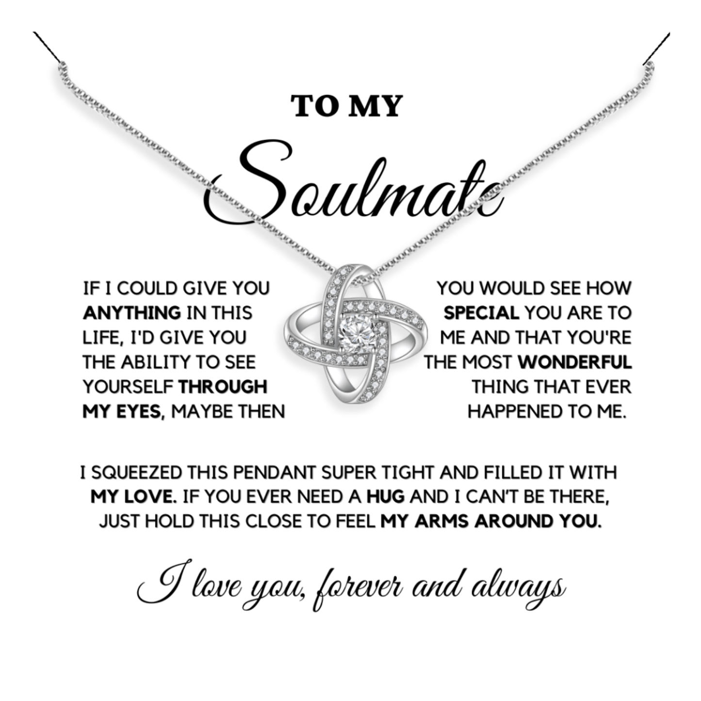 To My Soulmate Necklace | Love Forever And Always